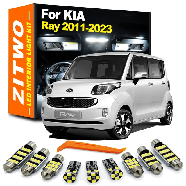 ZITWO-luz LED Interior para matrícula, Kit de lámpara para Kia Ray 2011-2017 2018 2019 2020 2021 2022 2023, mapa de cúpula, Bombilla de lectura para maletero