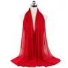 Femmes musulmanes en mousseline de soie Hijab châles écharpe Modal coton Jersey Hijabs plaine douce pour femme musulman Voile bandeau 70*180 cm islamique