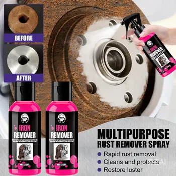 Universal Rust Removal Spray, Iron Conversion Spray,Metal Rust Remover for Car Parts,Tires,Wheels,Multi-Purpose Wheel Care Agent 1