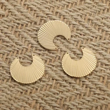 

10pcs/bag Scalloped Moon Pendant Charms Connector for DIY Jewelry Necklace Earrings Keychain Making Findings Accessories