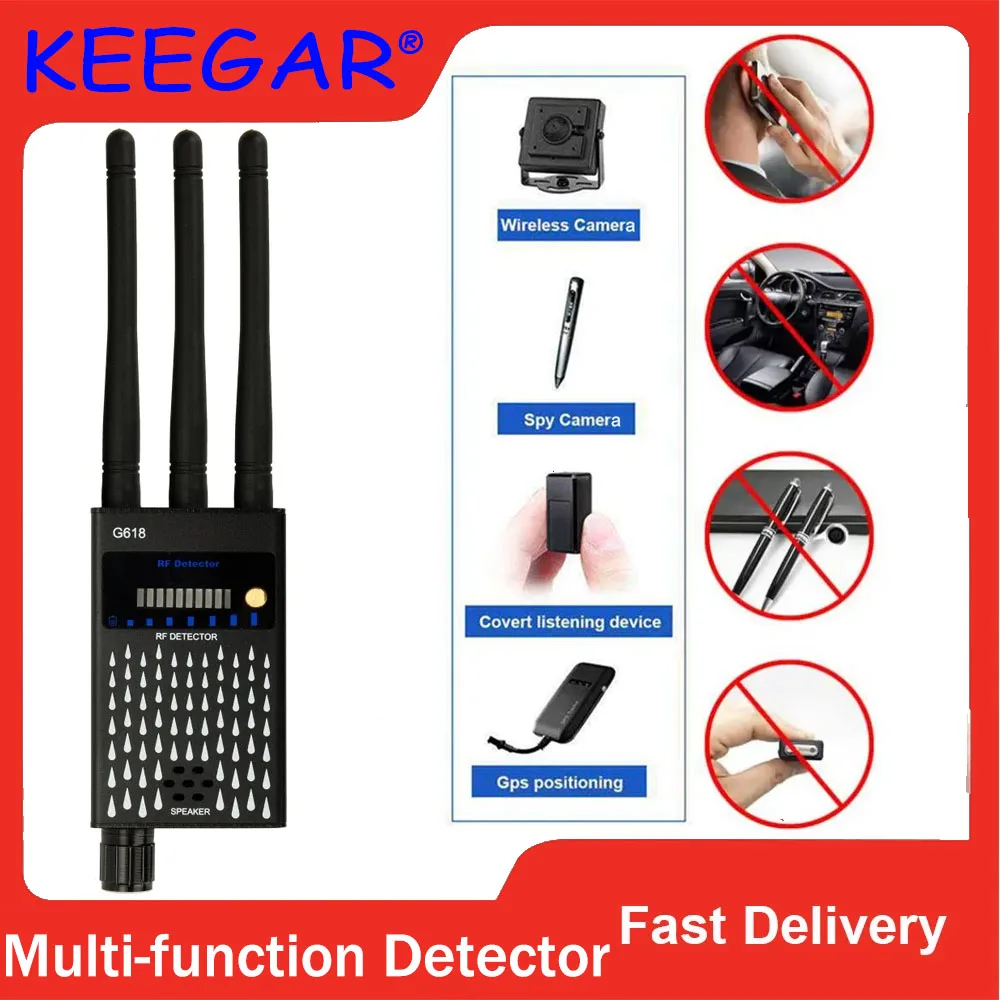 

Profession Anti-Spy RF Detector Find Out Camera Anti Eavesdropping Pinhole Audio Bug GSM Device Finder Spy Gadgets Detector