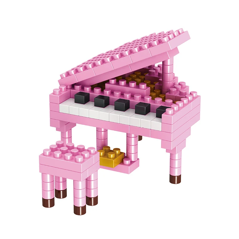 Musical Instrument Building Blocks - Mini Piano & Guitar DIY Assembly Educational Toy Set
