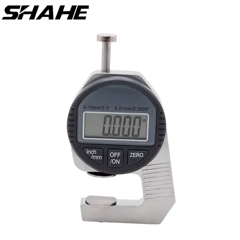 SHAHE electronic thickness gauge Portable Large LCD Digital Thickness Gauge Meter Mini 0.01 mm 0 to 12.7 mm, large LCD mini digital gauge for precise thickness measurement