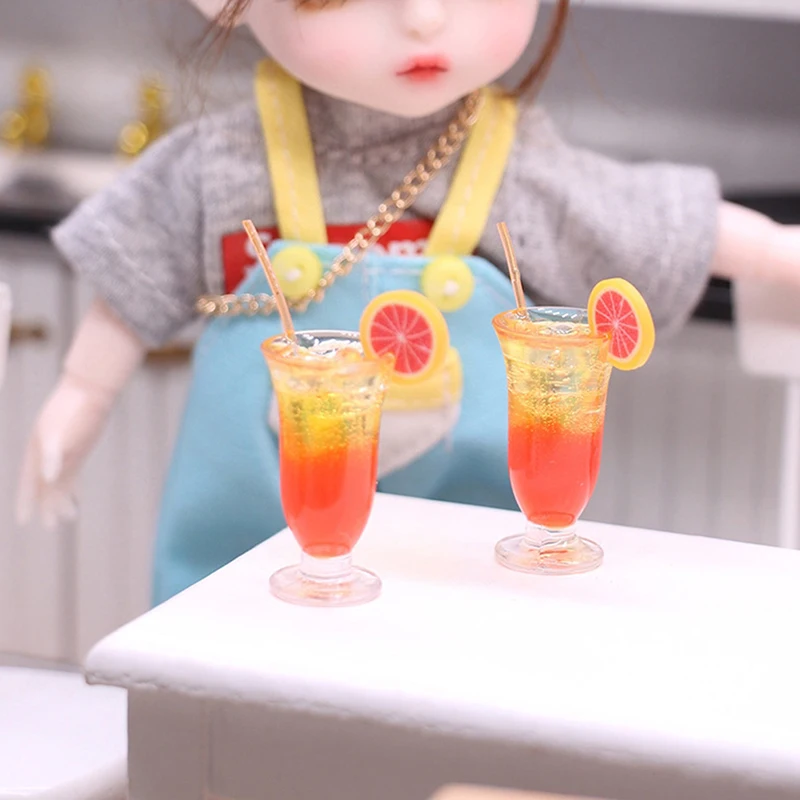 

1PC 1:12 Dollhouse Miniature Tequila Cocktail Cup Drink Cup Model Living Scene Decor Toy Doll House Accessories