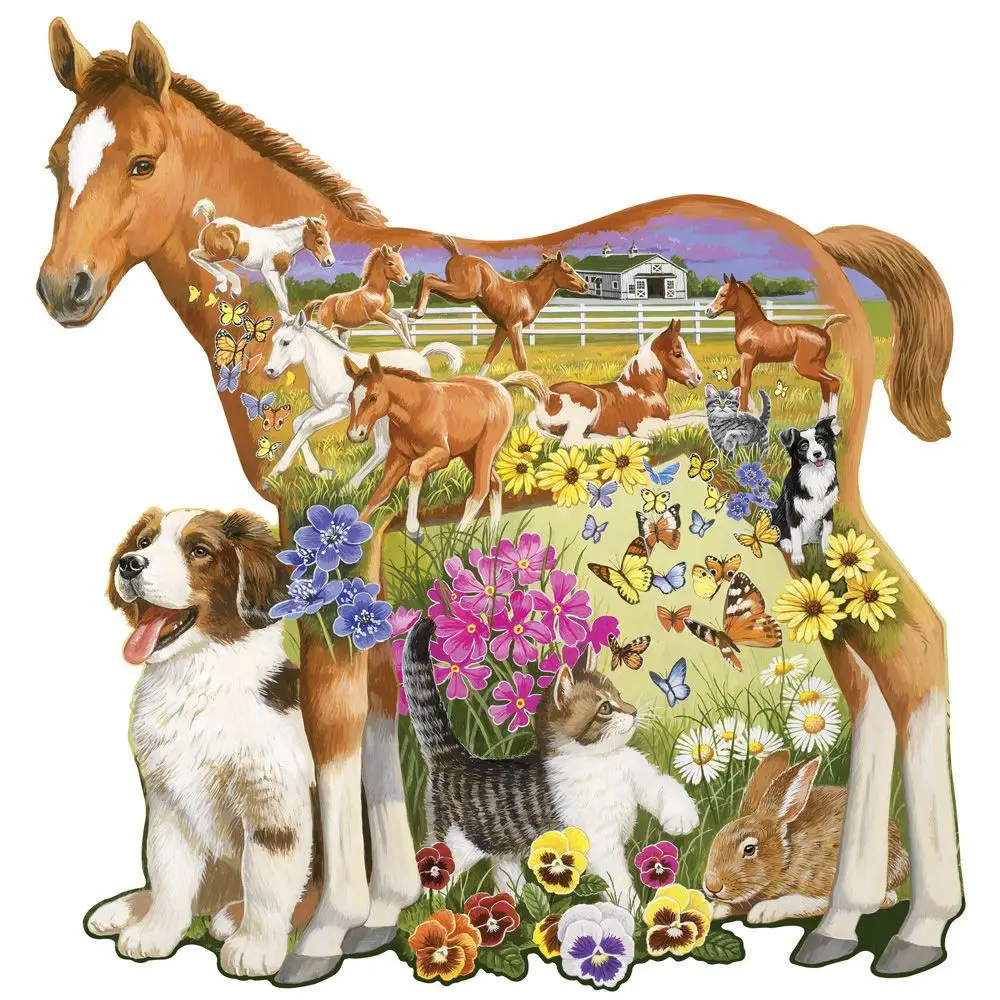 Engaging Wooden Jigsaw Puzzle with Creative Patterns - Brain Teaser and Color Sorting Game Gift