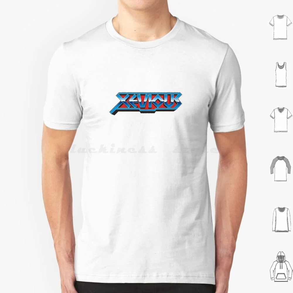 Xevious Logo T Shirt Cotone Uomo Donna Stampa Fai Da Te Xevious Arcade Arcade Games 80S Retro Gaming Retro Old School Vintage Graphics