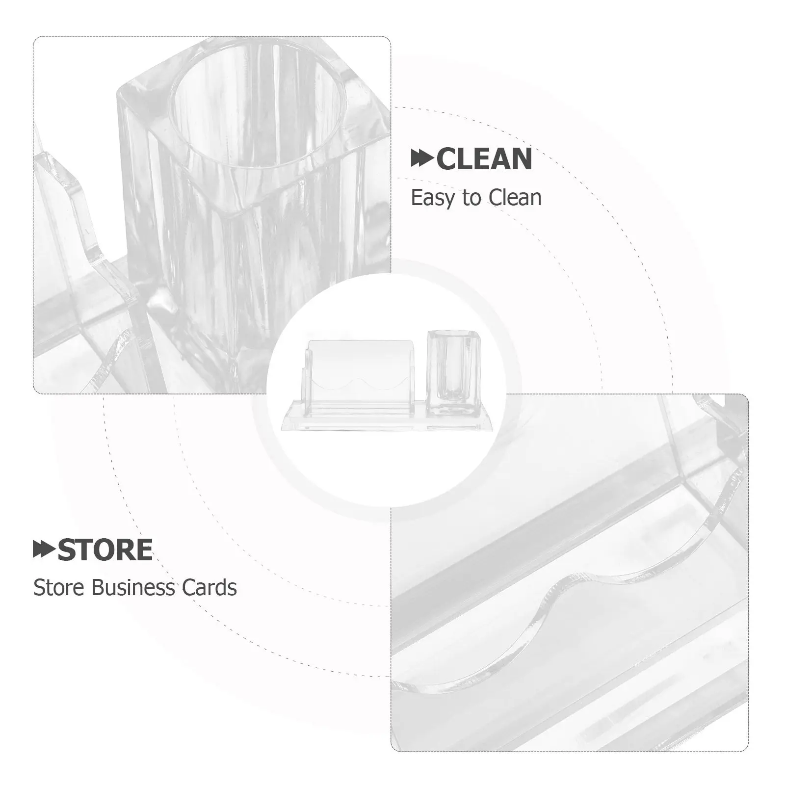 아크릴 명함 홀더 컴팩트 데스크탑 미니멀리스트 수직 카드 정리함 사무실 책상 보관 스탠드 전문 디스플레이