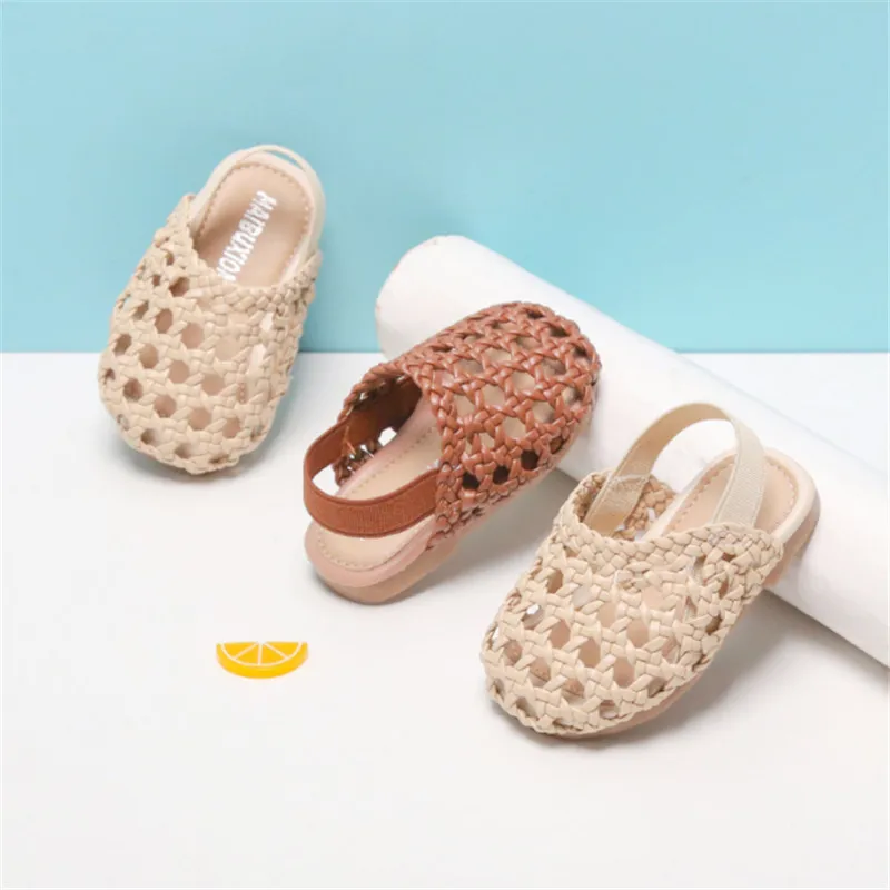 New Summer Infant Shoes Hollow Out Braid First Walkers Soft Sole Fashion Baby Girls Sandals EU 15-25