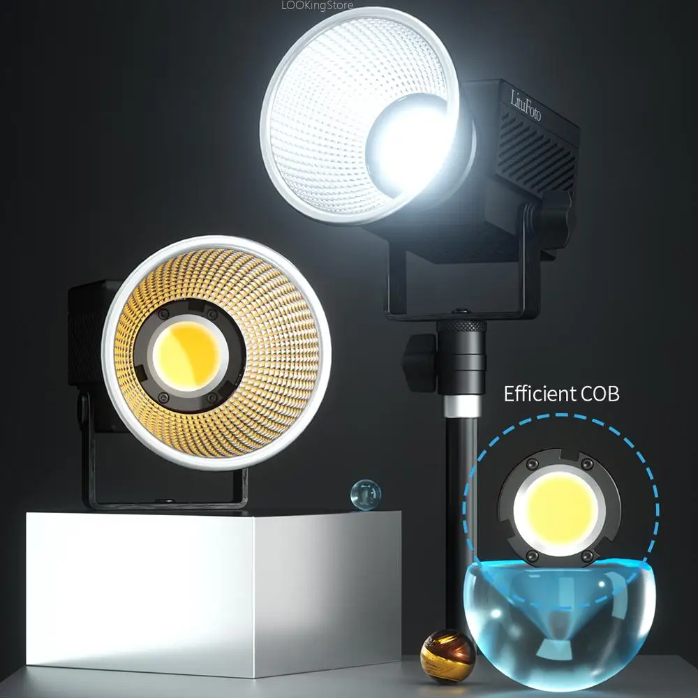 Litufoto U8 LED 비디오 조명, 휴대용 필 라이트, 전문 스튜디오 사진 램프, 사진 비디오용, 60W, 2700-7500K