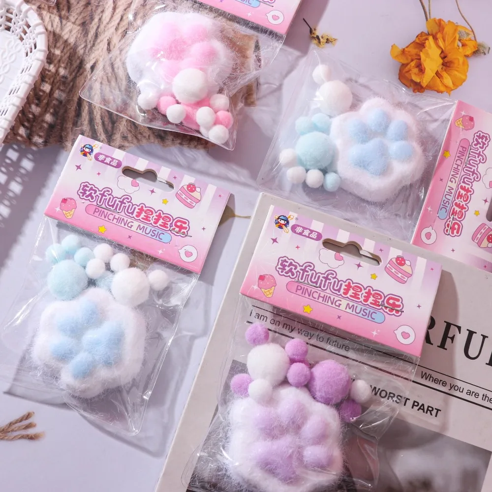 Cute Cat Claw Cat Paw Squishy Toys Decompressing Sticky Texture Cat Claw Squeezing Toy Kids Toys Slow Rebound Stress Relief Toy 6