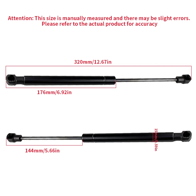 2PCS Car Rear Trunk Tailgate Gas Strut Damper Lift Support Rod 113000013,0000618V007 for Smart Fortwo City 450 Coupe 1998-2007 2