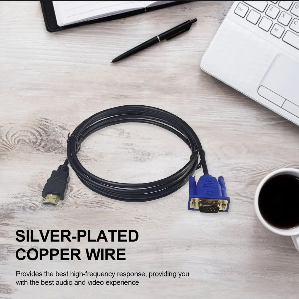 Anillo sin malla de alambre de cobre desnudo, anillo doble magnético con malla tejida a prueba de golpes, compatible con HDMI, Cable Vga, 1m, nuevo