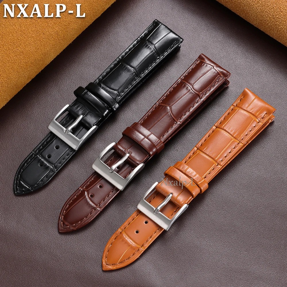 Elegant Calfskin Leather Watch Band - Universal Fit Wristband
