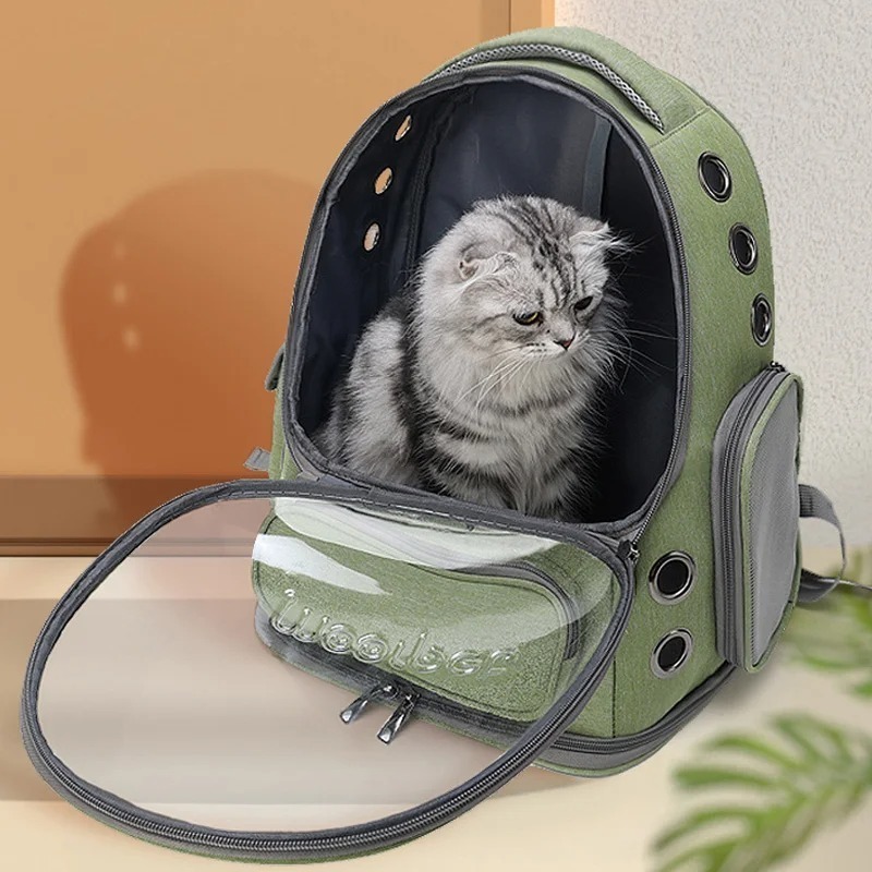 Cat bag Portable cat backpack Transparent space capsule backpack Dog cat outdoor bag, car travel small pet bag