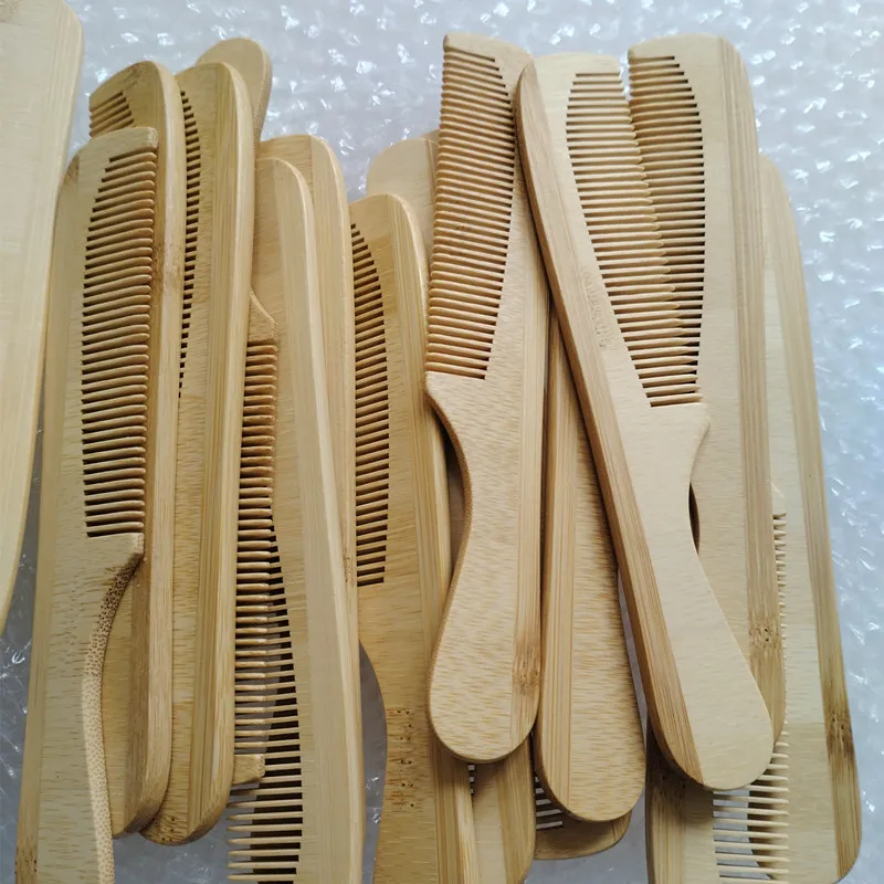가정용 호텔 스트레이트 헤어, 곱슬 머리, 수염, 정전기 방지 천연 나무 헤어 빗, 미세 치아 대나무 빗, 50 개