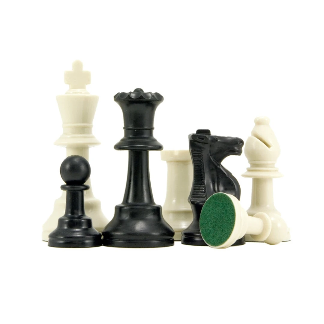 97mm Weighted Tournament Chess Set with Roll up Board-Portable Chess Set, Competition Set, Board Game