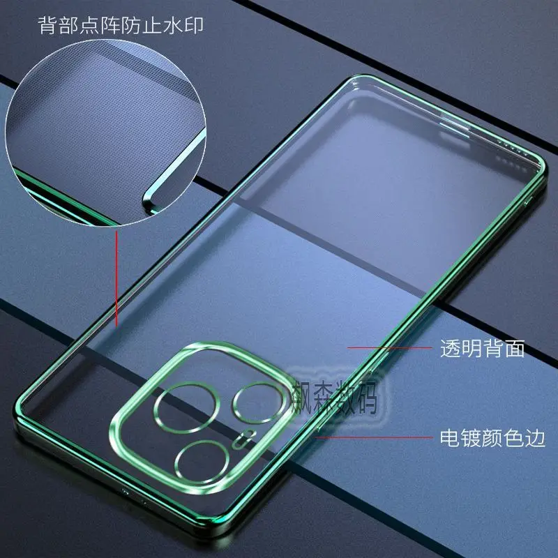 Enhanced Electroplated Transparent TPU Shockproof Case - Anti-Drop Protective Cover
