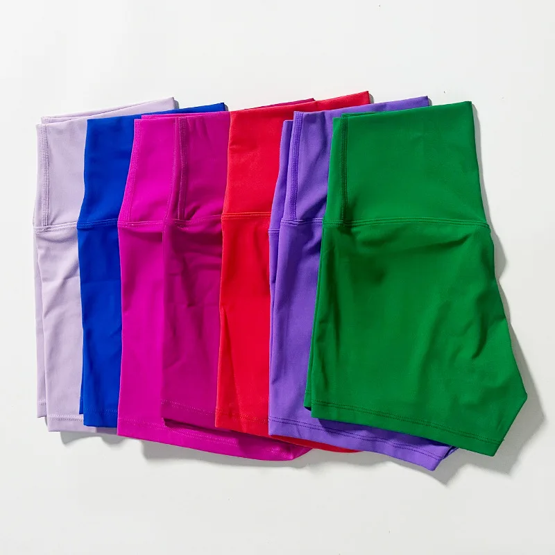 Women's Sexy High Waist Solid Color Yoga Shorts - Soft, Tight, and Perfect
