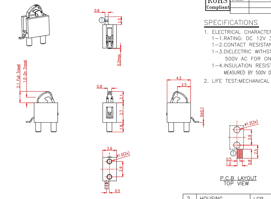 YUXI 10 Stück 2,5 mm Rastermaß 1/2/3/4 Pin vergoldeter BC-36 Batteriehalter Schrapnell-Ladeanschluss Leitfähiger Sitz – Detail 6