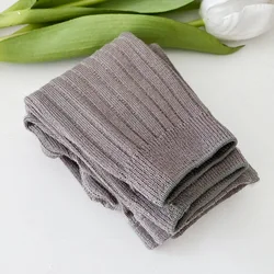 Cozy Ribbed Cotton Baby and Kids Leggings - Solid Color - XL 4-6Years (Gray)