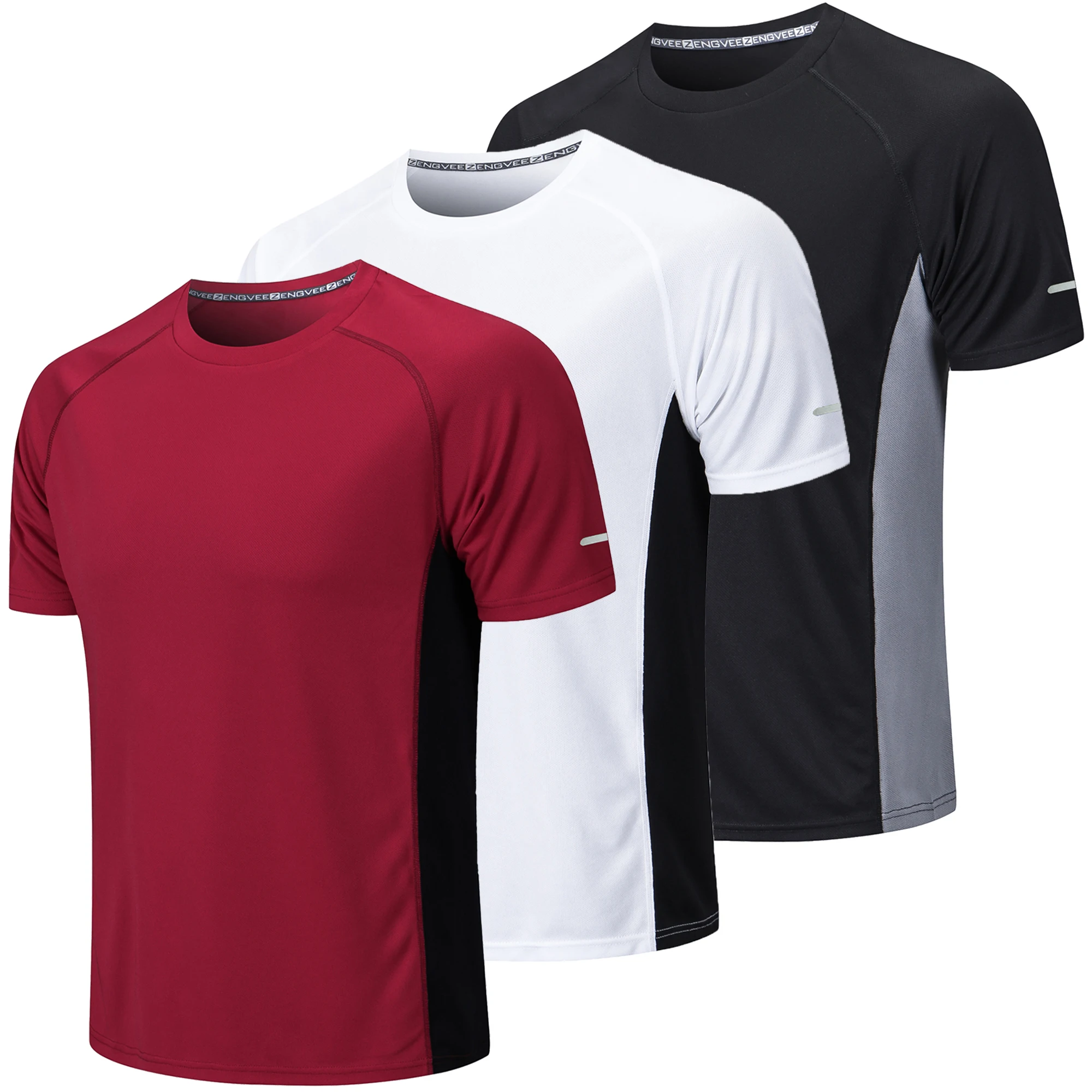 T-shirt De Sport Homme Coton - Pour Fitness, Musculation - Col Rond, Manches Courtes