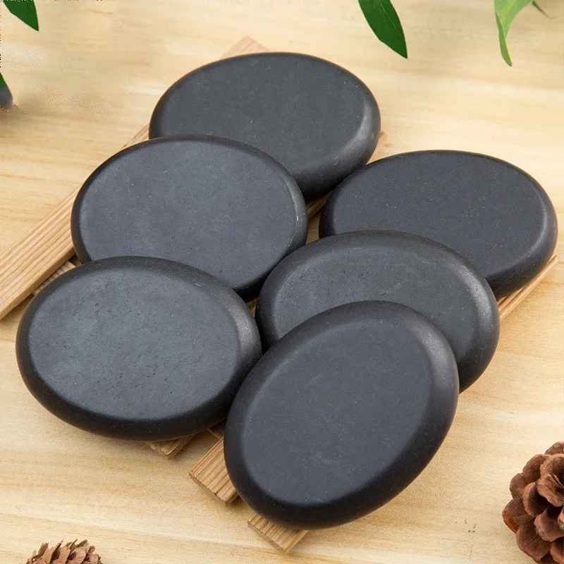 Facial Massager Massage Tool 1PC Natural Face Massage Stone Lava Basalt Hot Stone for Spa Massage Therapy Body Facial Therapy