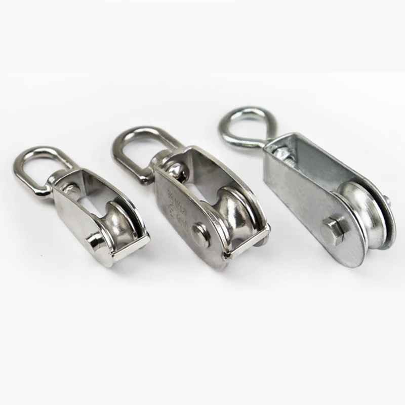 

1PC Cable Pulley Rotation Traction Wheel Swivel Lifting Rope Pulley Set Lifting Wheel Tools Stainless Steel Pulley