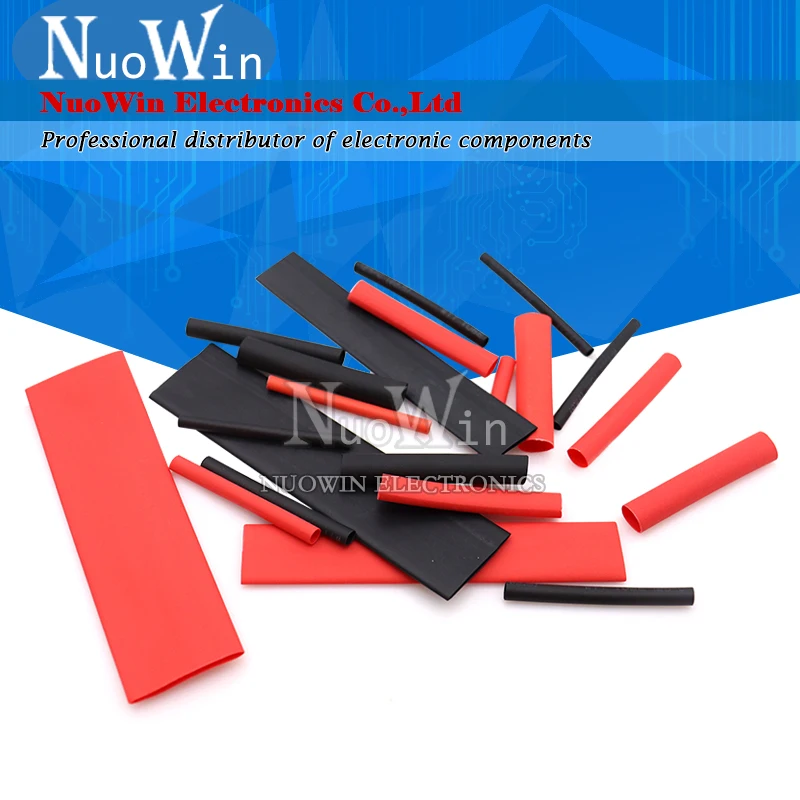 127PCS Heat Shrink Tube 2:1 Polyolefin Heat cable wire Shrink Tube Shrinkable Sleeve Insulation Wire shrinkable heatshrink