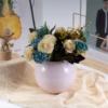 Modern Round Vase Metal Plant Flower Pot Home Living Room Office Table Ornament Decoration Small Art Pot Ball Flower Vase 4