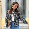PB&ZA 2024 Spring New Women's Fashion and Elegance Short and Versatile Printed Quilted Round Face Jacket Coat 4