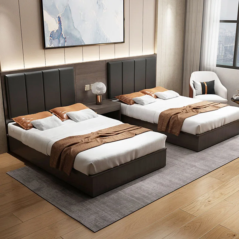 

Single Bedframes Queen Size Baby Cot Bed Bedroom Wooden Luxury Bed King Size Living Room Sofas Marco De Cama Theater Furniture