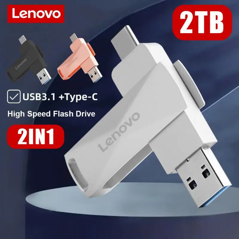 

Lenovo 2TB USB Flash Drives Pendrive USB 3.0 Flash Disk 128GB USB Memory 1TB Pen Drive Waterproof U Stick For Tablet Laptop PC