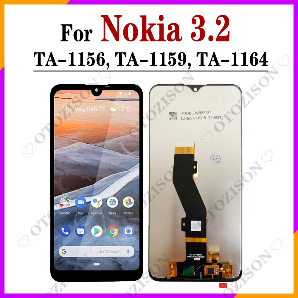 Für Nokia 3.2 TA-1156 – LCD Display Touchscreen Schwarz, Ersatzteil, Reparatur