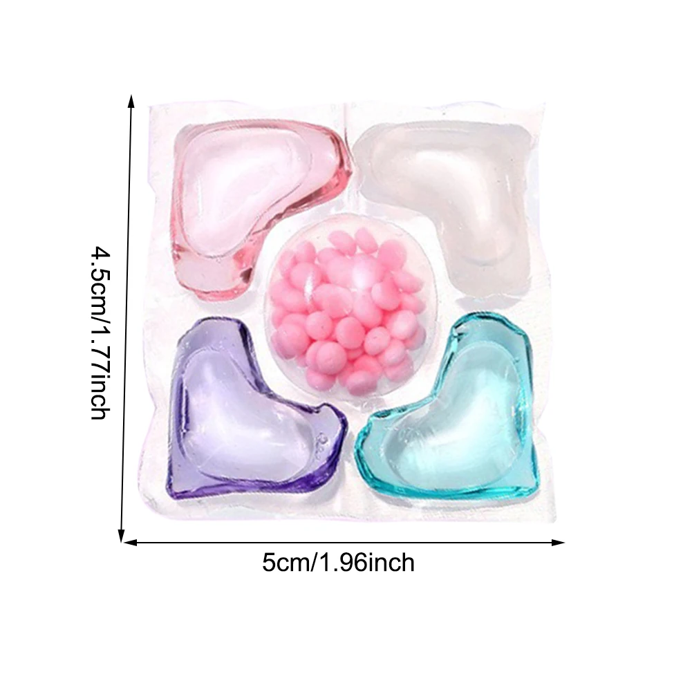 50Pcs 5 in 1 Laundry Cleaning Washing Capsules Laundry Detergent Soap Box Aroma Liquid Capsule Ball for Home Dormitory