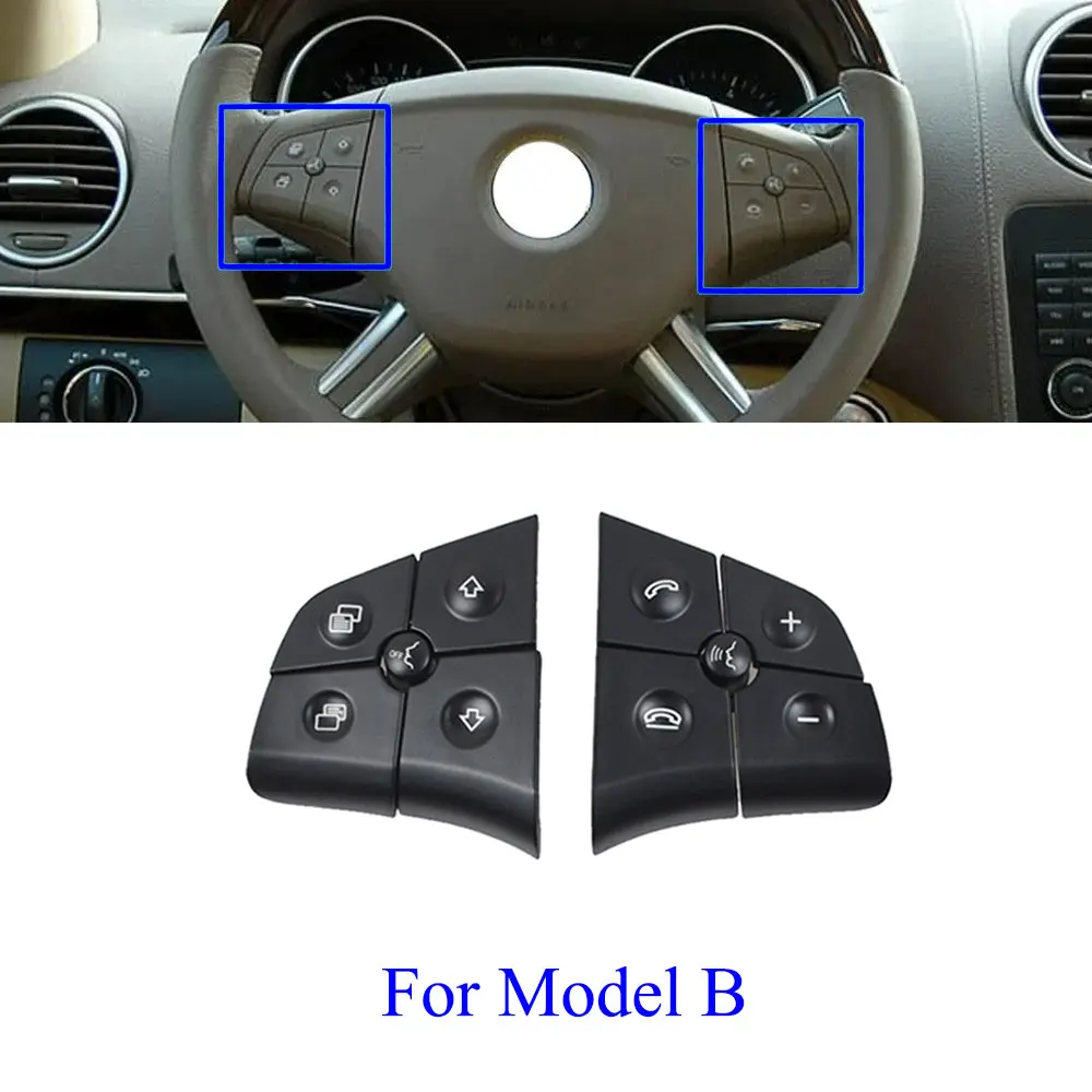 W164 W245 W251 Car Multifunction Steering Wheel Control Switch Button Kit For Mercedes Benz ML GL B R Class 2006 2007 2008 2009
