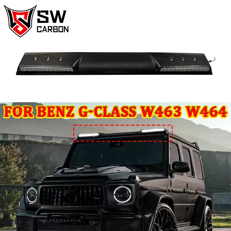 

W464 сухое углеродное волокно B-rabus стиль Roop навеска для передней крыши автомобиля Стандартная отделка для Mercedes-Benz G-Class W464 G500 G550 G63