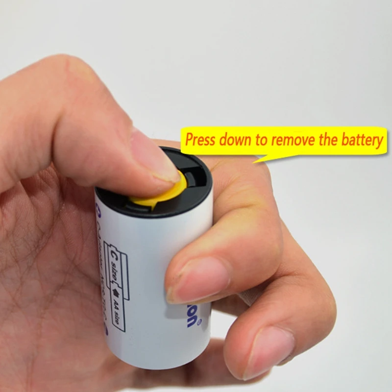 Powerlion C Size Battery Adapters battery adapter AA to C Size Battery Spacer Converter Case Use with AA Cells-4 Pack