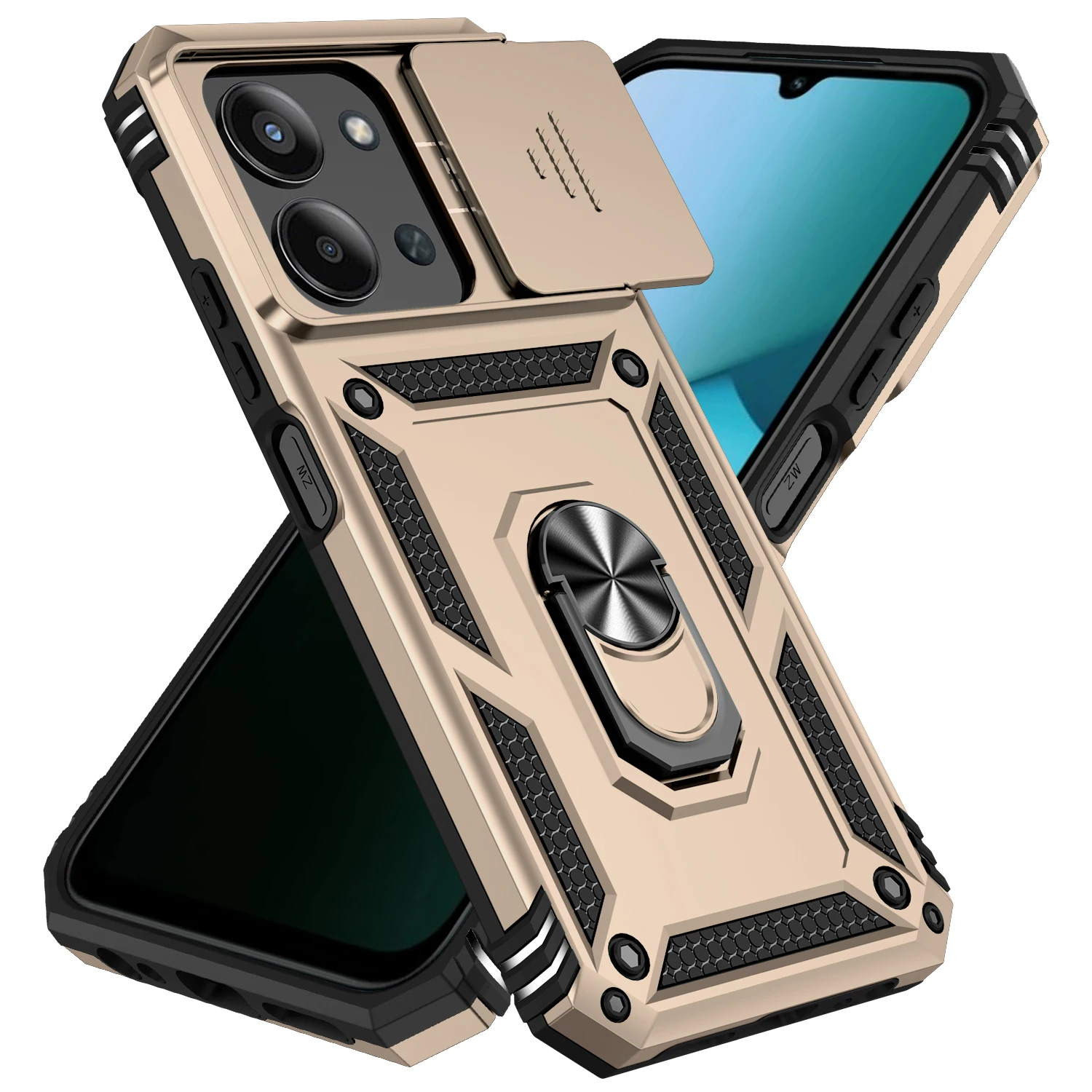 Ring Stand Sliding Cover with Camera Protection - European Edition