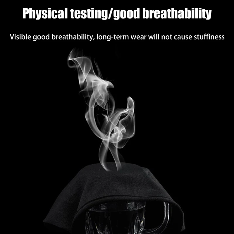 Black Full Face UV Protection Balaclava Hat for Festivals and Cosplay