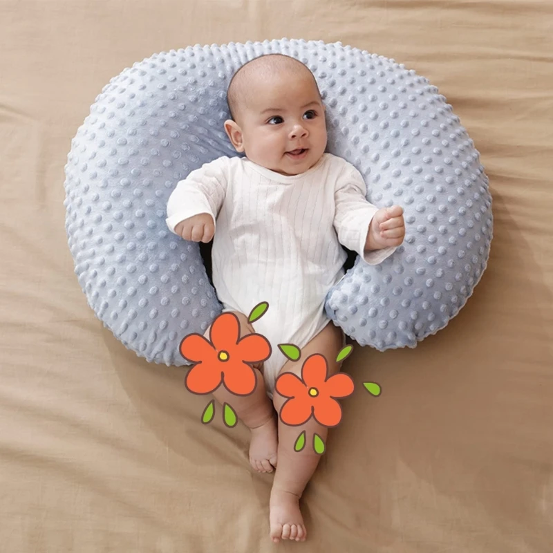 Ushaped Bay Breast Feeding Pillow Safe & Gentle Fabric Nursing Cushion Washable Cover Removable Infant Sleeping Pillow