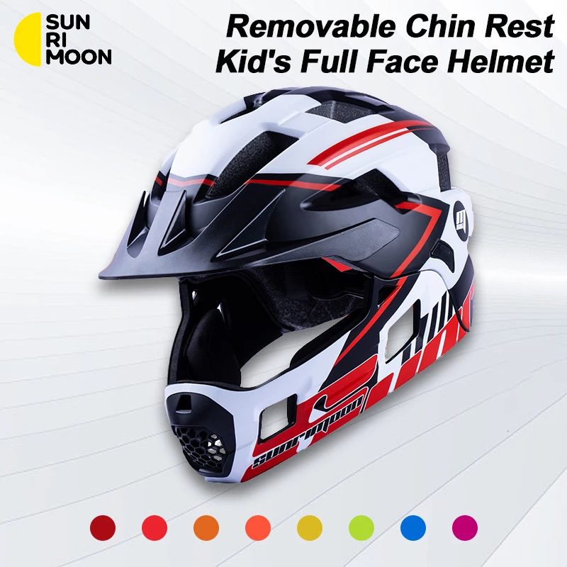 SUNRIMOONChildrensBikeHelmetDetachableFullFaceCyclingHelmet54