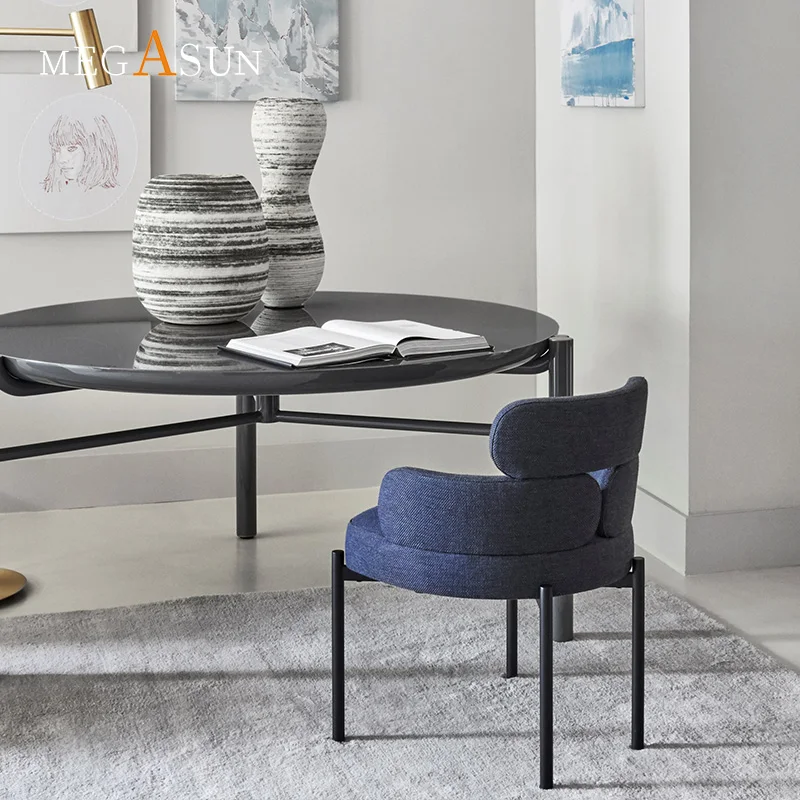 

Высокоэластичный хлопковый дизайнерский тканевый обеденный стул, современный простой стул со спинкой для дома