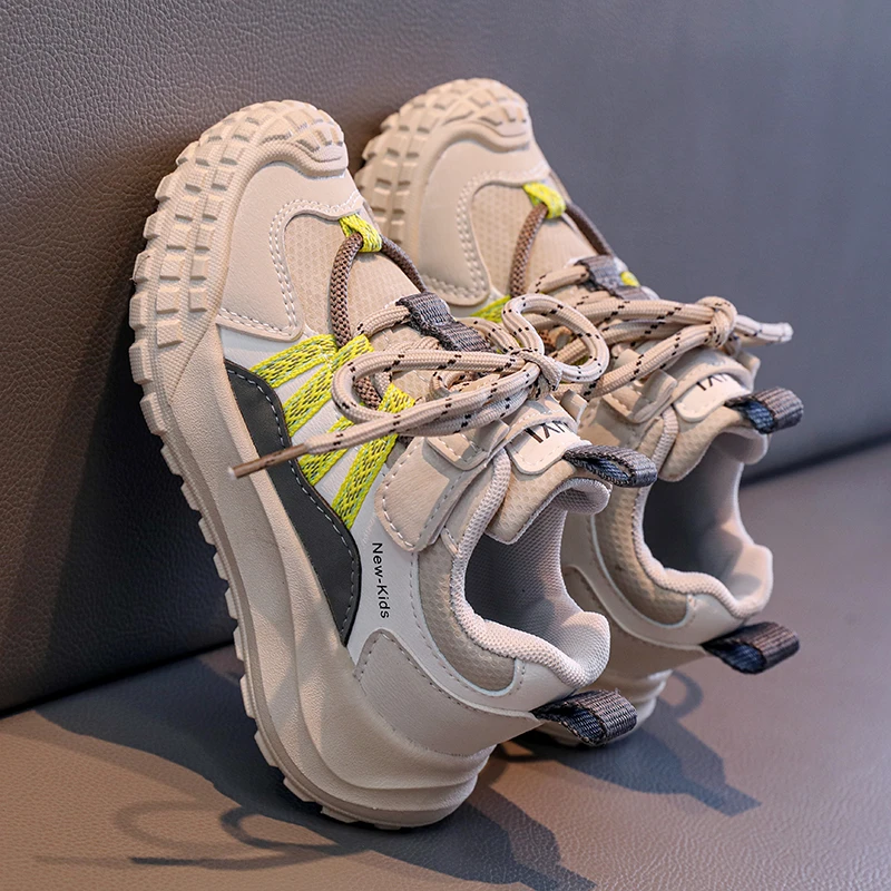 Kids Mesh Basketball Shoes Chunky Sneakers for School and Sports