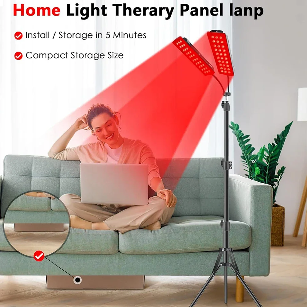 LED Red Light Therapy Lamp LED Infrared Light Therapy 660nm&850nm Near Infrared Device Full Body Pain Relief Skin Care