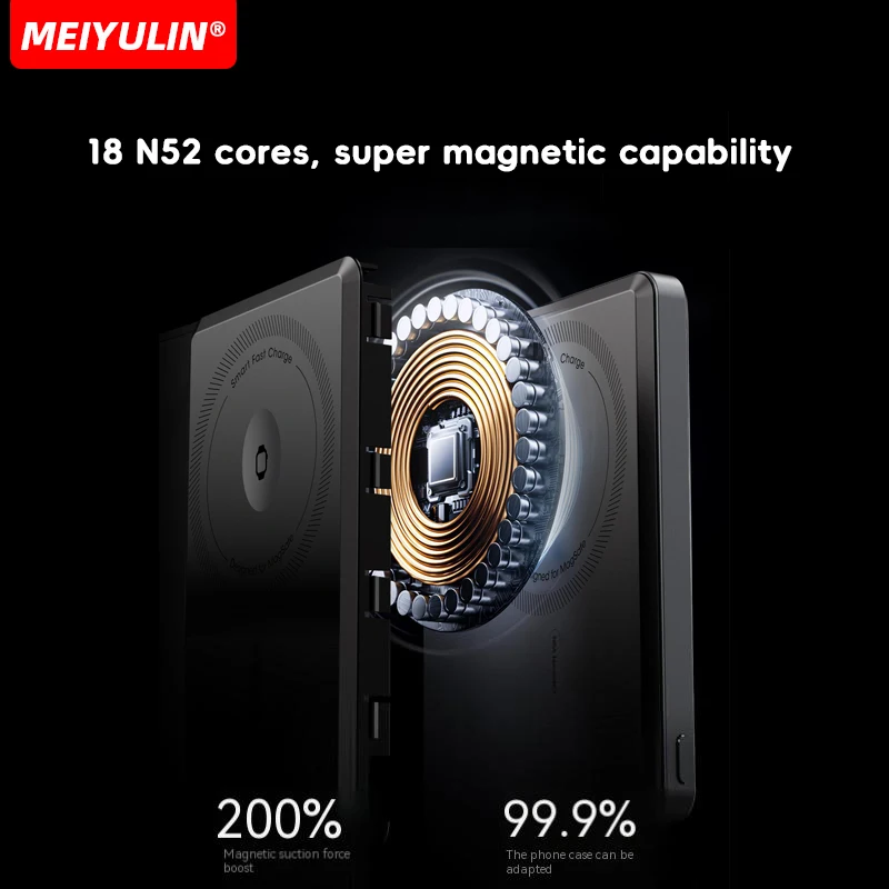 10000mAh 15W Wireless Power Bank Magnetic Charger for Apple Watch USB C Fast Charging External Battery for iPhone Samsung Xiaomi 4