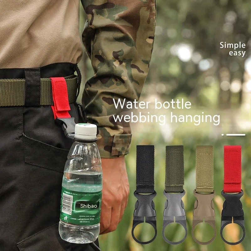 

Molle Webbing Backpack Buckle Carabiners Attach Quickdraw Water Bottle Hanger Holder Outdoor Camping Hiking Climbing Accessories