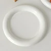 European-style White Ink Ceramic Plate Tableware Main Course Kitchenware Household Western-style Round Plate Decorative Plate 5