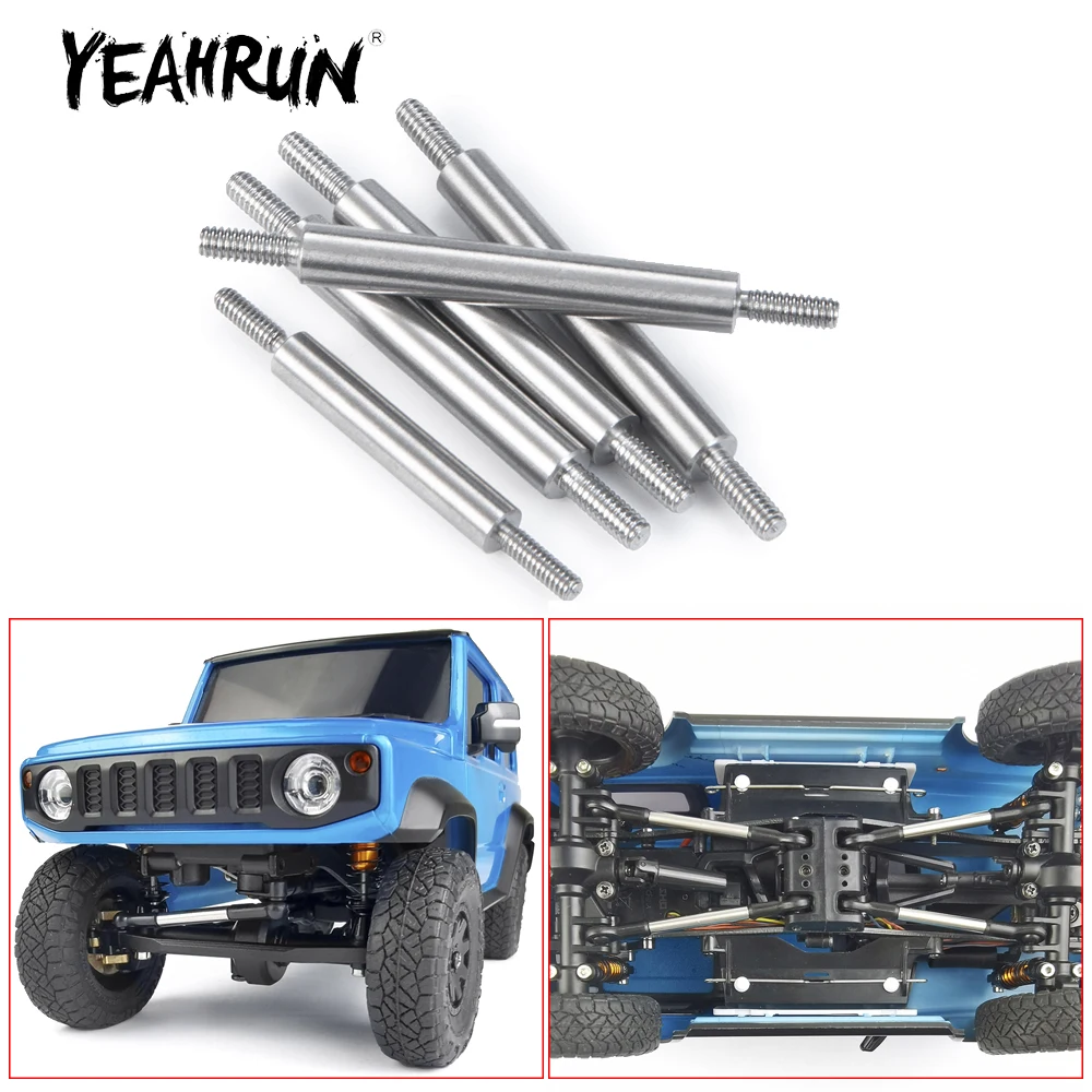 

YEAHRUN 5Pcs Stainless Steel Steering Linkage Link Rod Set for Kyosho Jimny 1/18 MINI-Z 4x4 JEEP Wrangler 1/24 RC Crawler Car