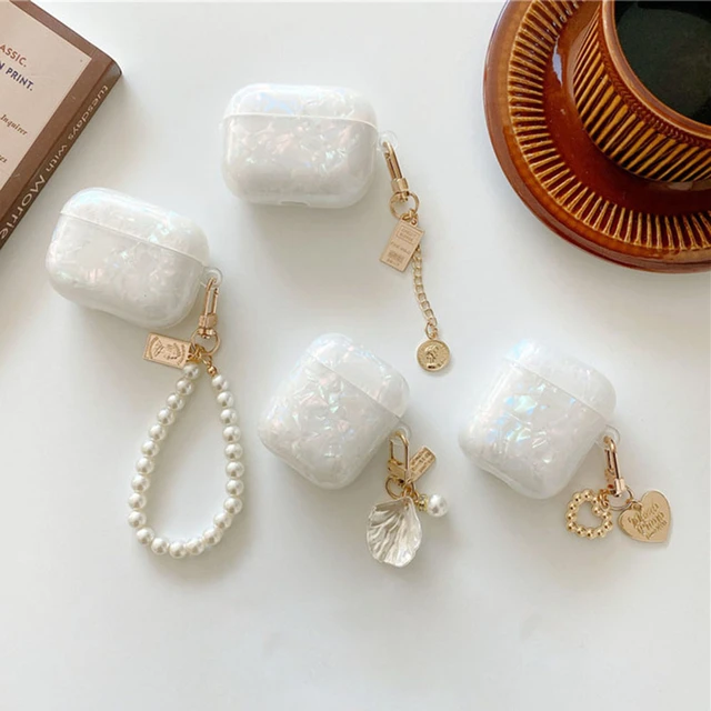 Luxury AirPod Case with pearl keychain – Caseish Cases