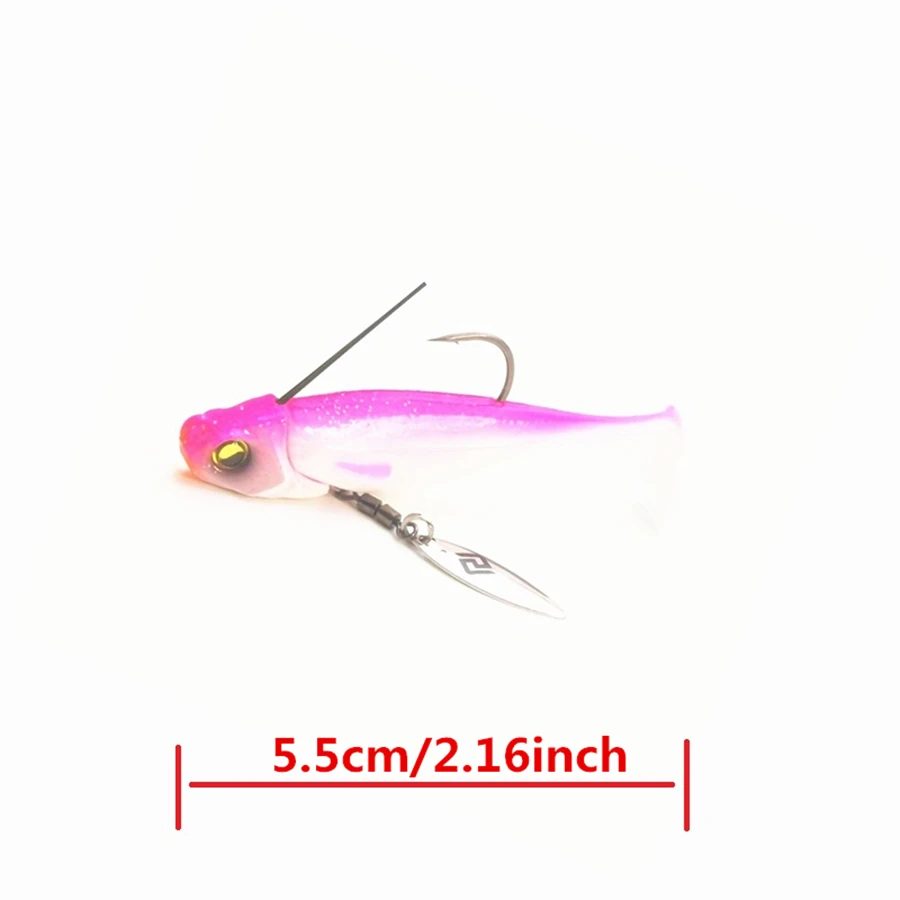 LURETV Japan imported RAID HEADSWIMMER LIBERO lead belly rotating sequin t-tail sea bass bait - 2